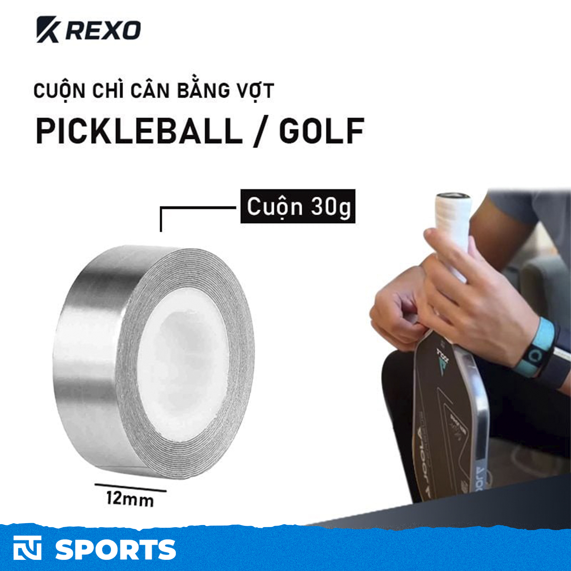 Cuộn chì vợt Pickleball