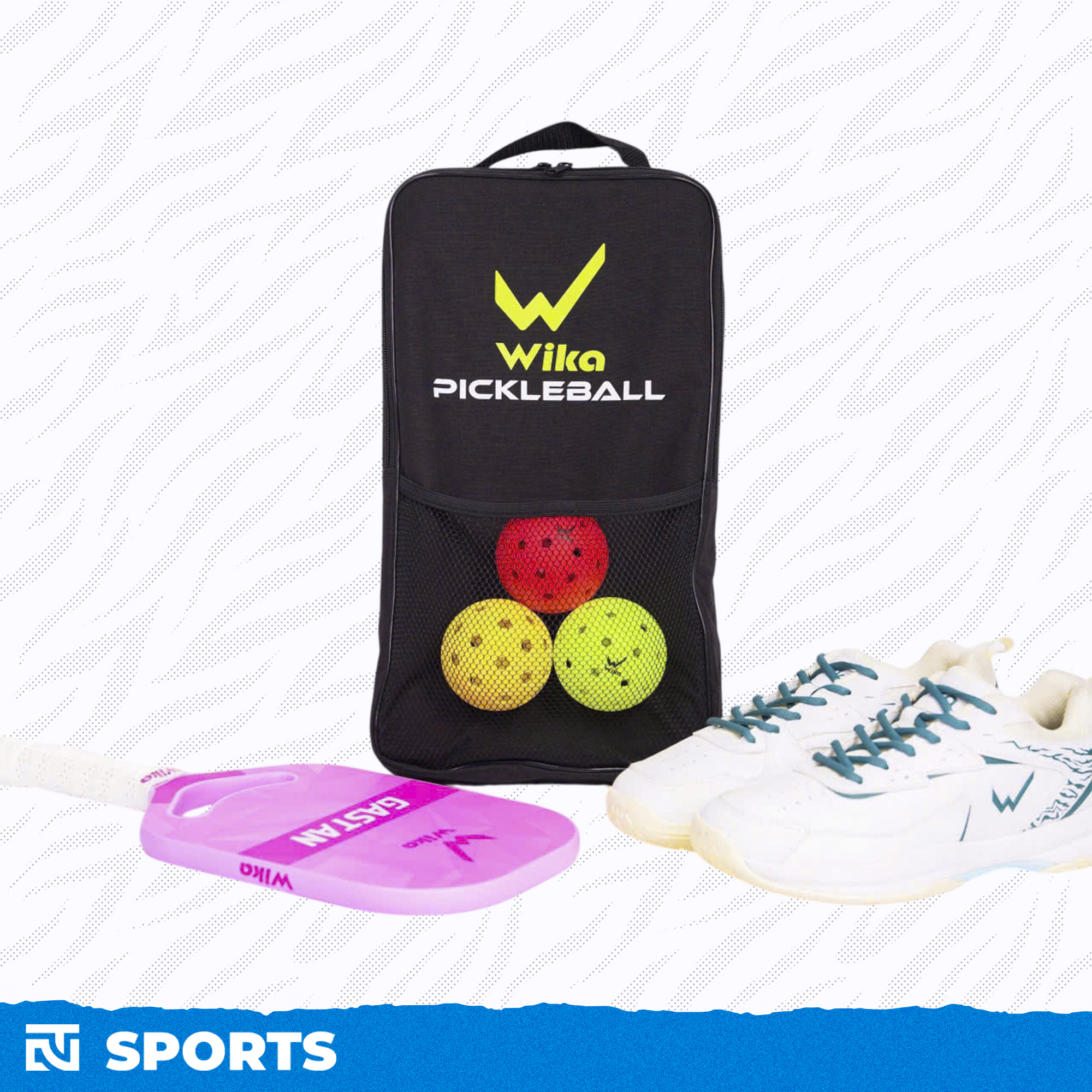 Túi đựng vợt Pickleball Wika đen