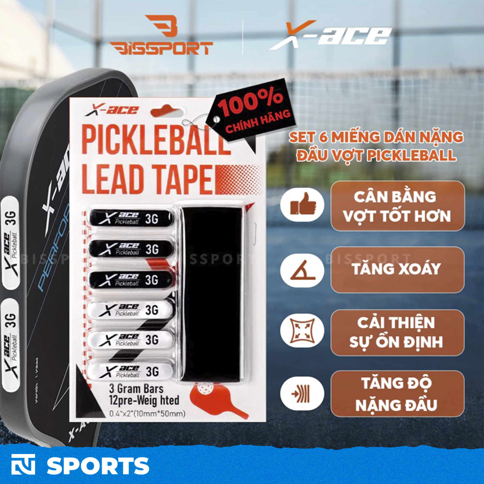 Chì vợt Pickleball AMASPORT