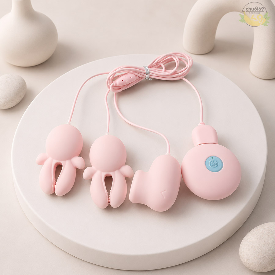 Trứng Rung Massage Núm Vú, Hột Le Lilo Lulu