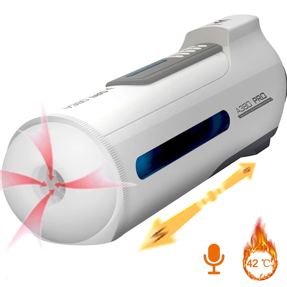 Máy thủ dâm tự động Leten A380 Pro co bóp thụt sưởi ấm tương tác giọng nói