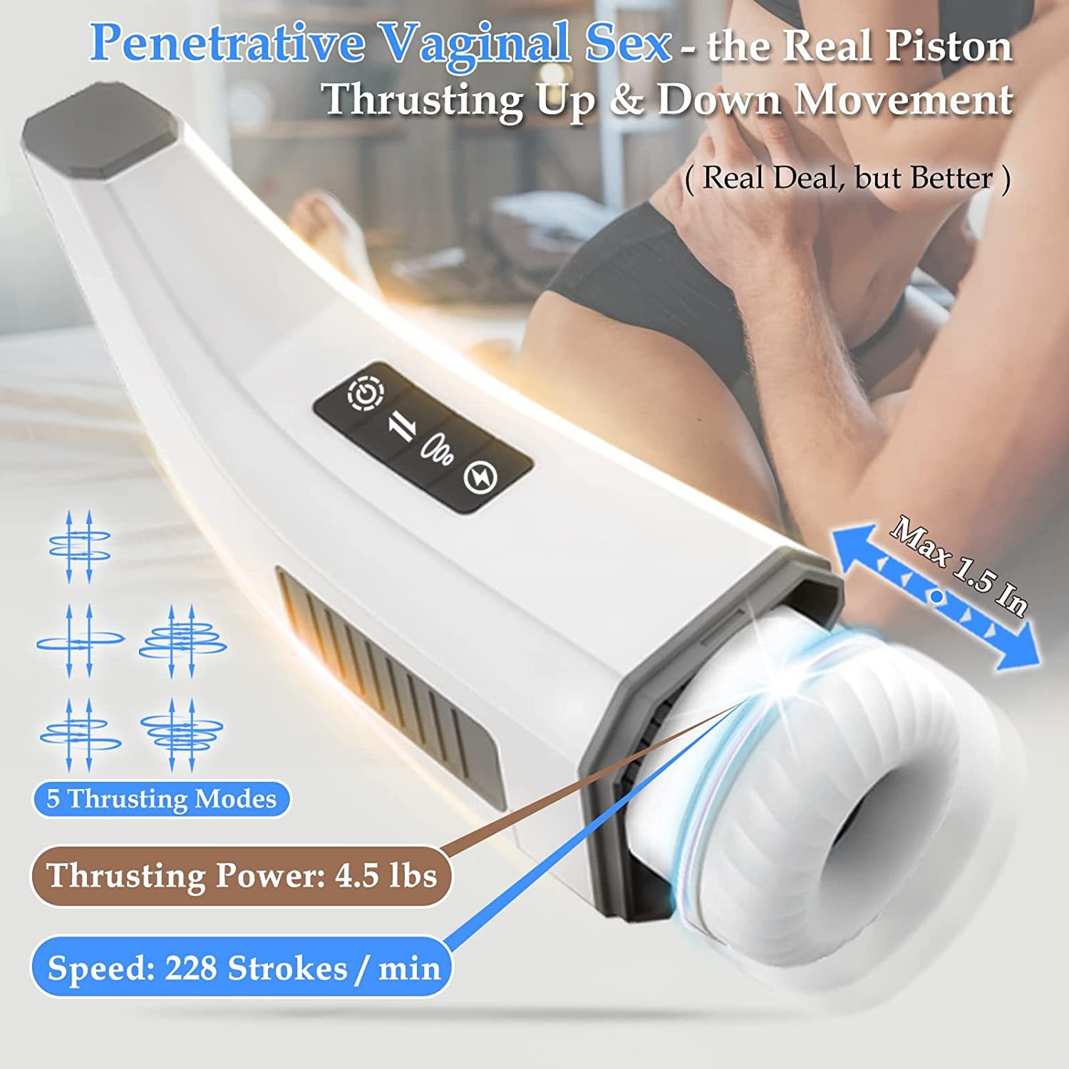 Máy Thủ Dâm Tự Động Hgod 007 III Rung Thụt Co Bóp Sưởi Ấm Rên Rỉ Cao Cấp