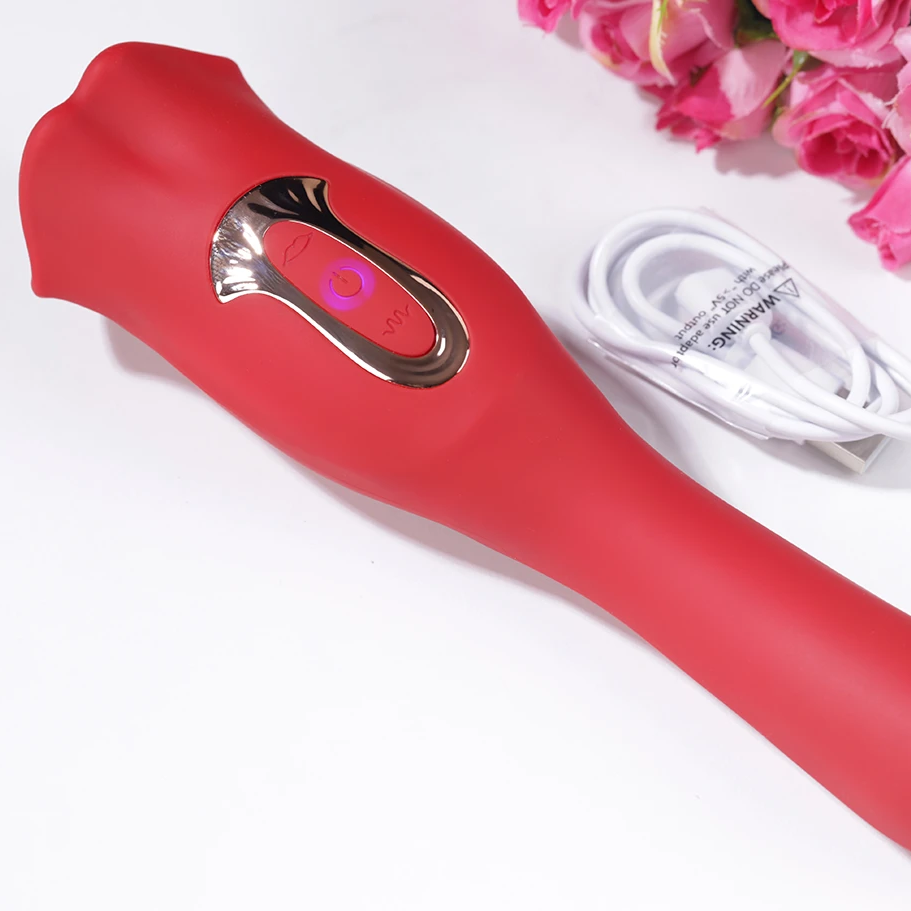 Máy Rung Miệng Lưỡi Kết Hợp Hai Đầu Massage Âm Đạo Phụ Nữ