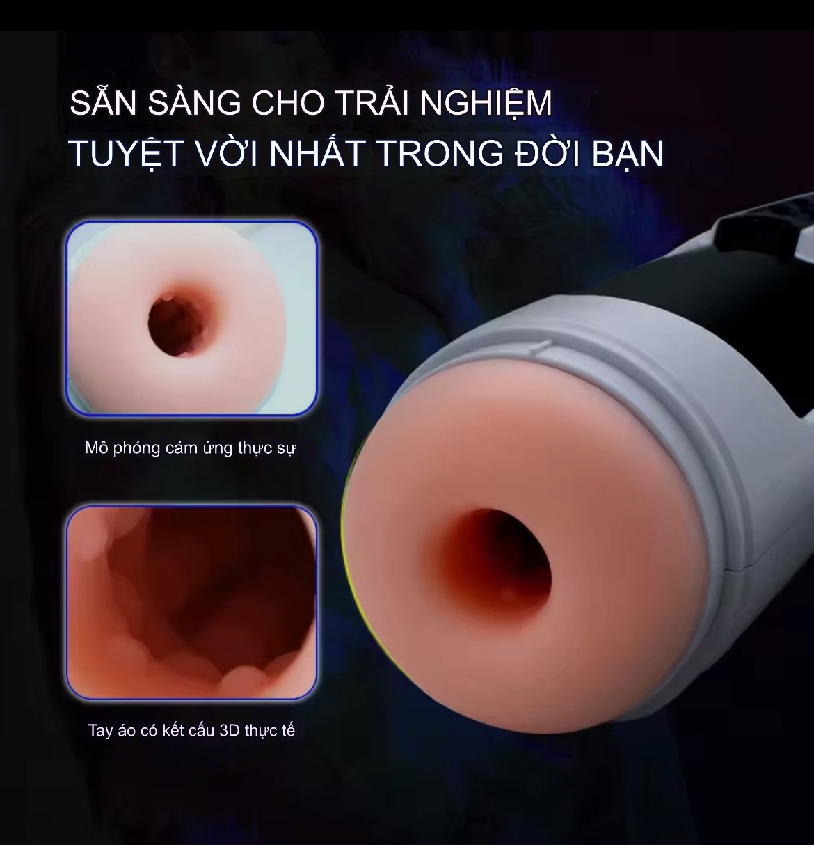 âm đạo giả đa năng hút kẹp phát nhiệt SPACE SEX