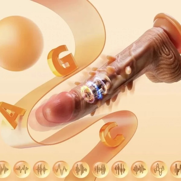 Dương Vật Giả Có Đế Gân Gai Rung Thụt, Sưởi Ấm