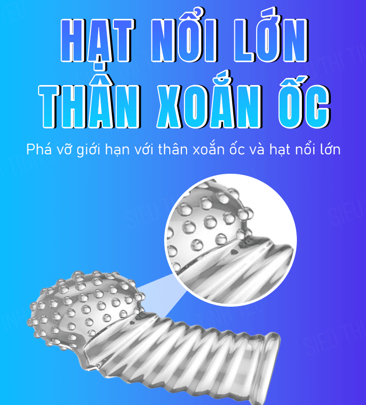 Bao Cao Su Ngón Tay Aichao G-Spot 2 Có Đầu Hạt Nổi Lớn Thân Xoắn Ốc
