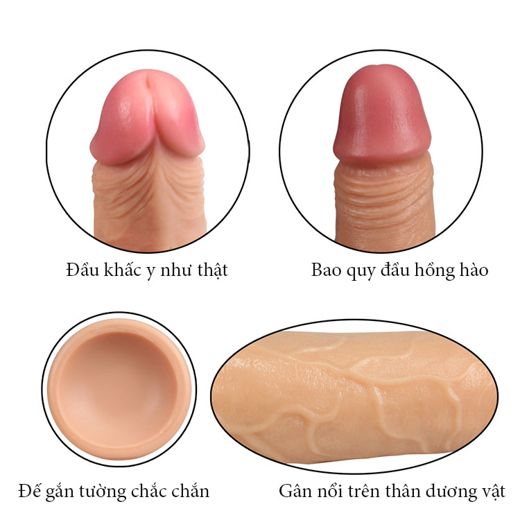 Dương Vật Silicon Cao Cấp Mềm Mịn Như Thật - Thiết Kế 2 Da Lovetoy USA