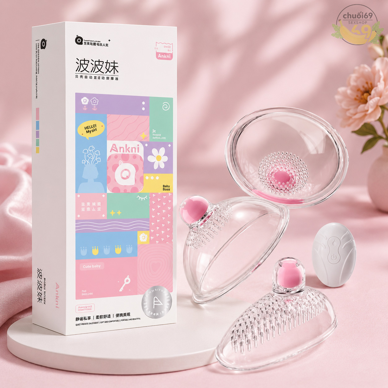Máy Mát Xa Ngực Và Âm Đạo Bobo