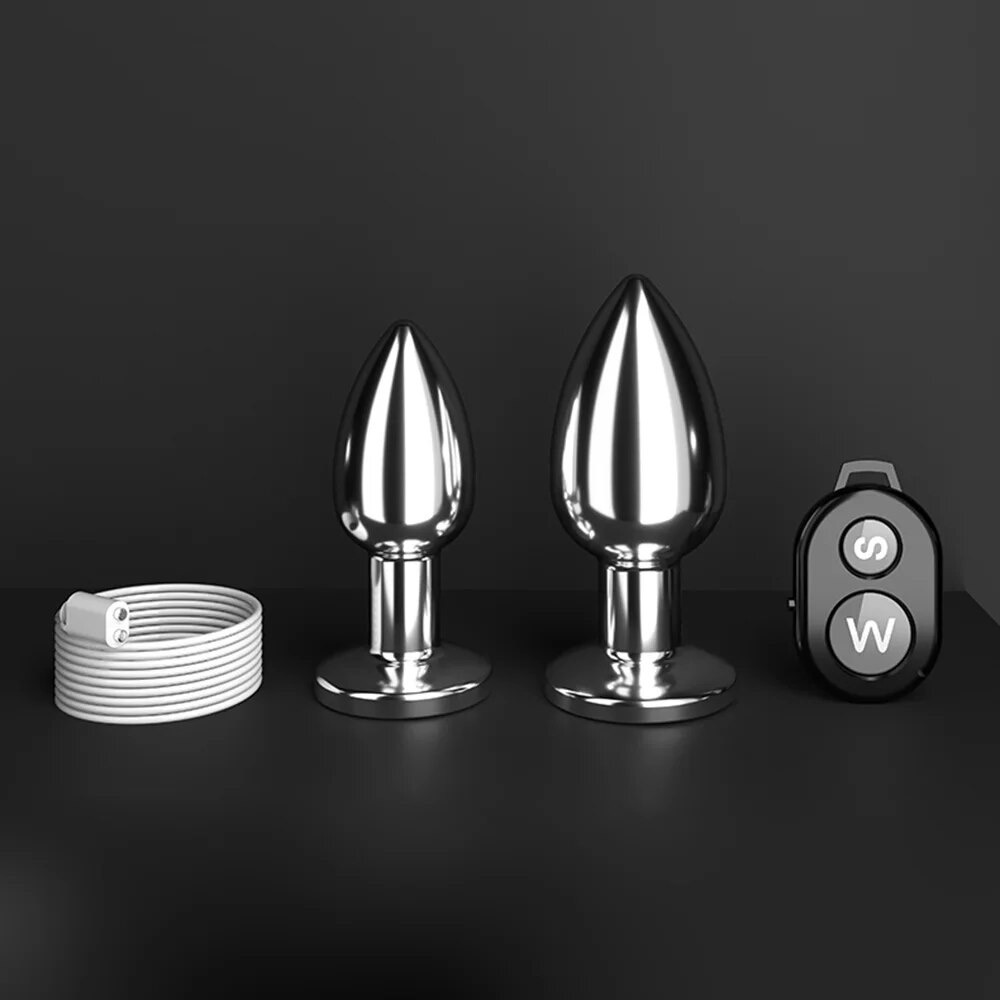 Anal Plug Kim Loại Rung Massage Điều Khiển Từ Xa (Hợp Kim Cao Cấp, Dạng Giọt Nước Nhỏ Gọn & Sạc USB)