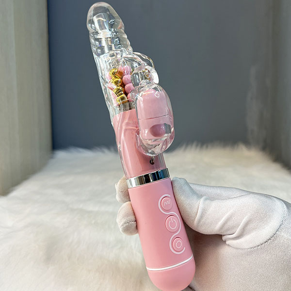 Dương Vật Giả Rung Xoay Pin Sạc Tai Thỏ Mizzzee