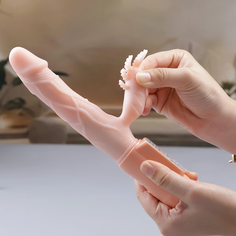 Dương Vật Giả Tỏa Nhiệt Lybaile Size Nhỏ Dildo Rung Ngoáy Kích Thích Kép Cho Phụ Nữ Việt