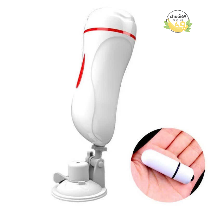 Âm đạo có đế gập 150 độ có cục rung Trắng Đen