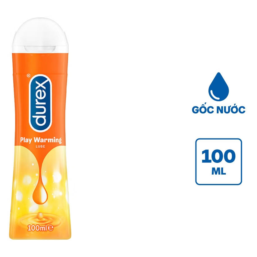 Gel Bôi Trơn Durex Play Warming 100ml (Gốc Nước Cấp Ẩm, Tăng Nhiệt Làm Ấm Nóng Bỏng & An Toàn Tuyệt Đối)