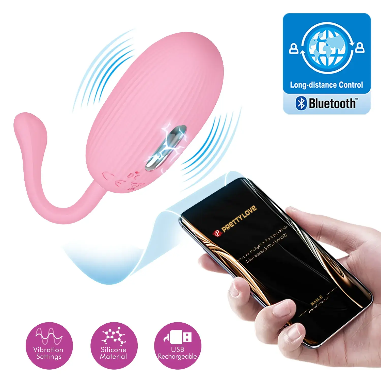 Trứng Rung Tình Dục Cao Cấp Có Sốc Điện Cực Phê EG30F