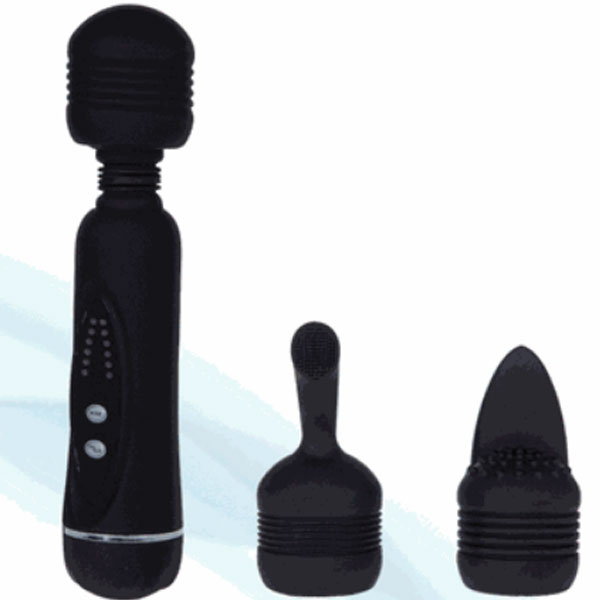 Chày Rung Massage Power Wand Kèm 2 Đầu Phụ Dùng Pin AA