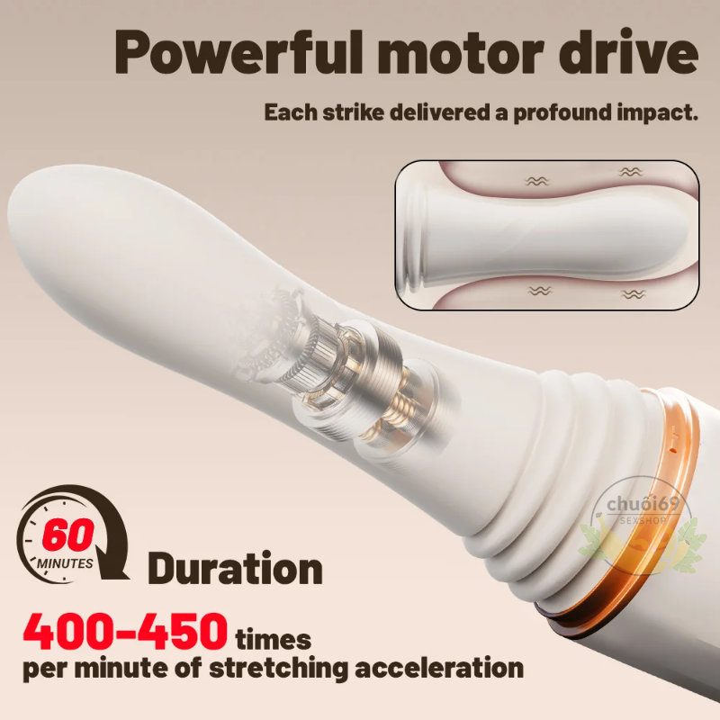 Máy Đẩy Dildo Cao Cấp Confidant - Điều Khiển Qua App, Rung & Thụt 4 trong 1