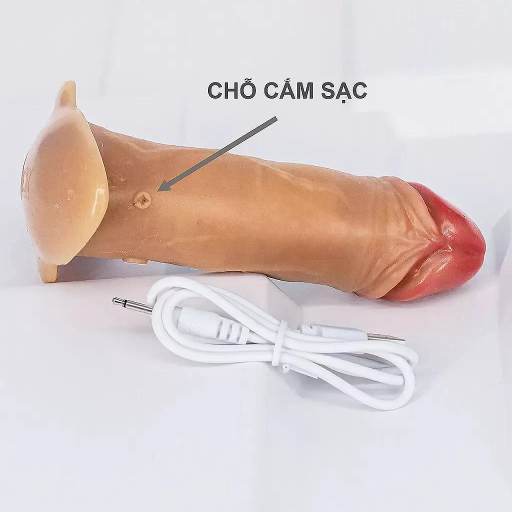 Dương Vật Giả Rung Thụt, Phát Nhiệt, Có Đế Kèm Điều Khiển Từ Xa MUHA