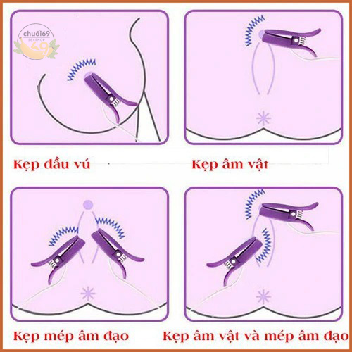 Dụng Cụ Rung Kẹp Vú Gọn Nhẹ Kích Thích Nhũ Hoa Đa Tần Số, Khơi Gợi Lửa Yêu