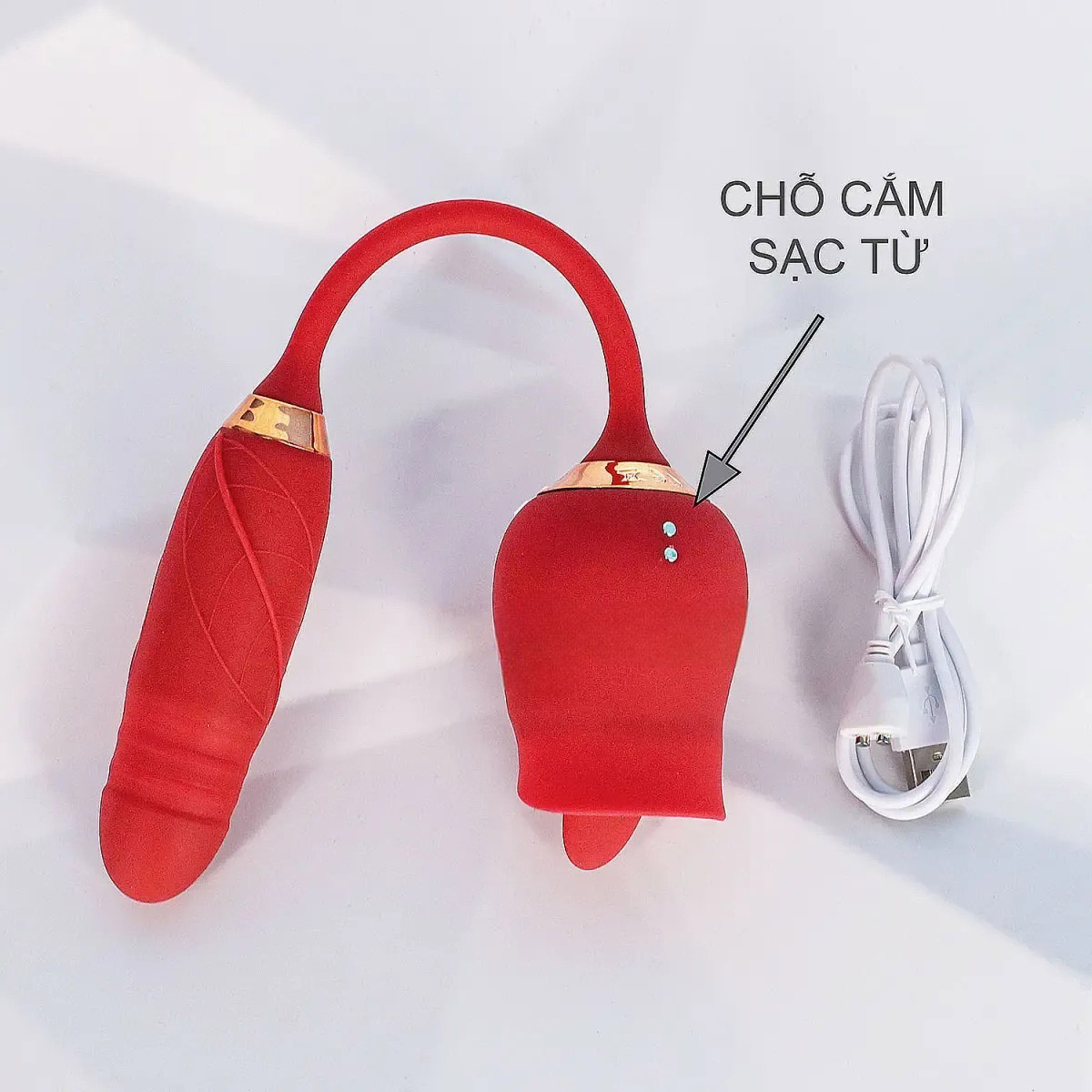 Trứng Rung Tình Yêu Hoa Hồng Hai Đầu – Lưỡi Liếm và Trứng Rung Thụt