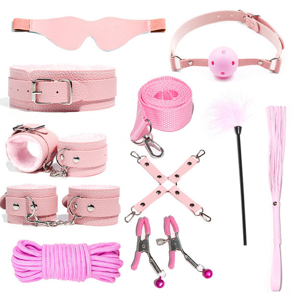 Bộ Dụng Cụ BDSM JIUAI Dây Trói, Roi Da 11 Món