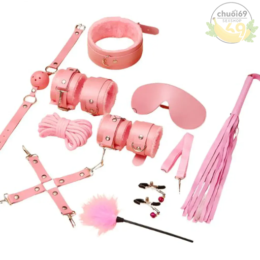Bộ Đồ Chơi Tình Dục SM Bằng Nhồi Bông - Màu Hồng Sang Trọng 11 Món Dành Cho Người Yêu
