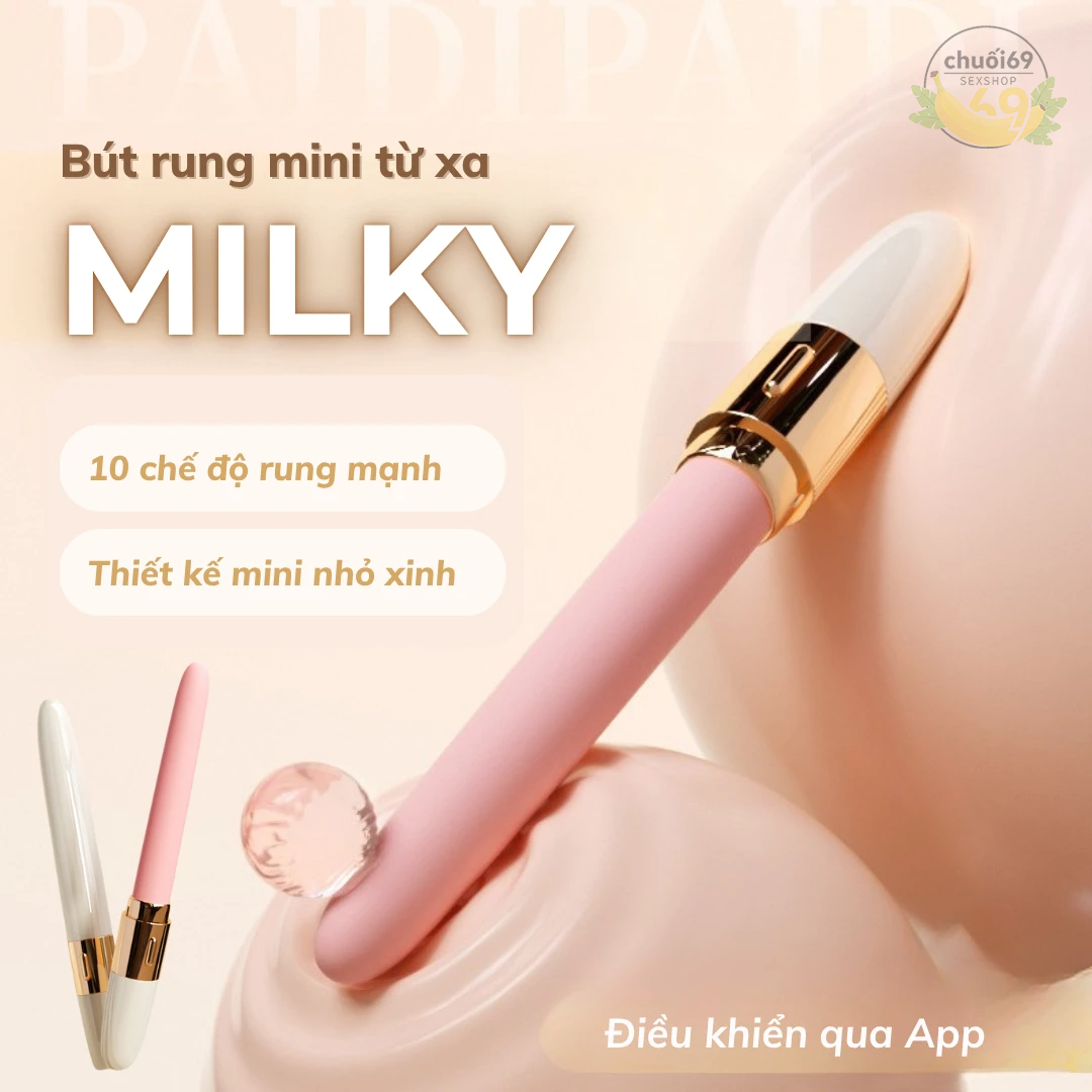 Bút Rung Đa Điểm Milky Nhỏ Xinh