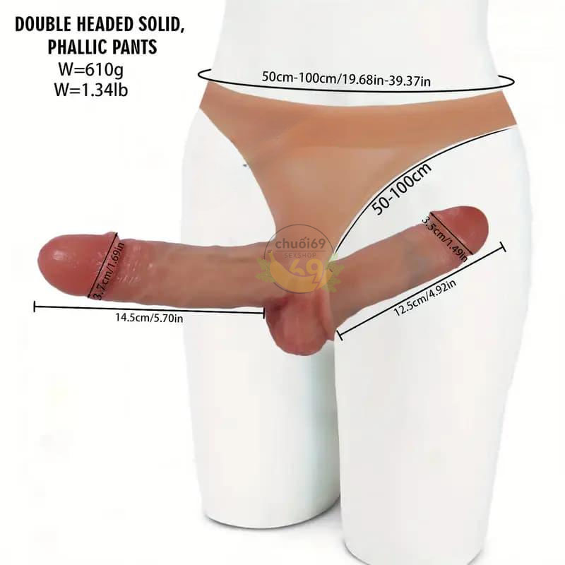 Quần Lót Dildo 2 Đầu Cao Cấp JIUUY Double Pleasure