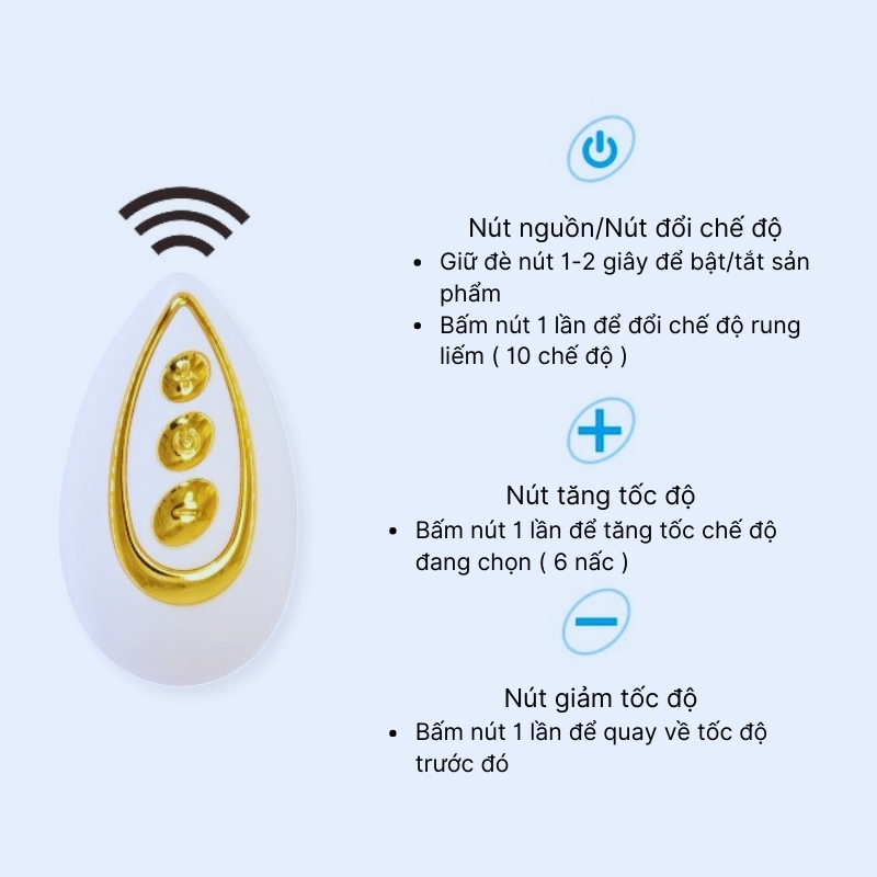 Trứng Rung Điều Khiển Từ Xa Roseo