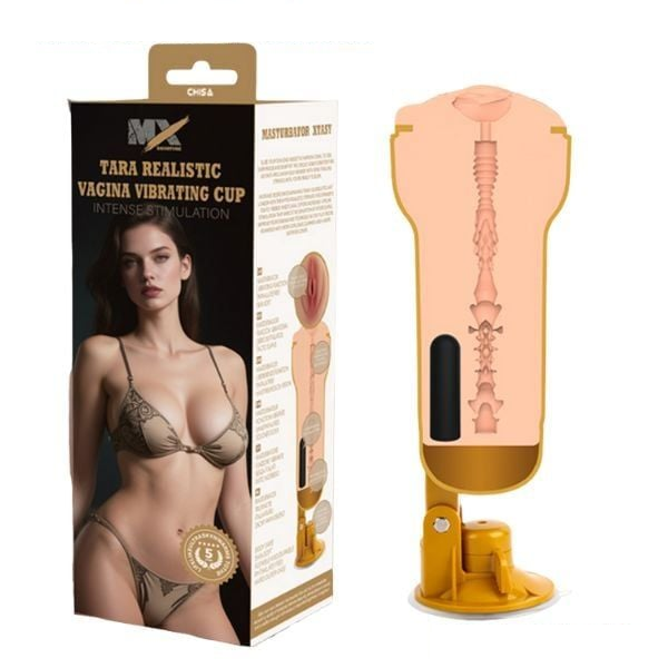 Cốc Thủ Dâm Mô Phỏng Âm Đạo Giả Rung Có Đế Hít MX SIGNATURE