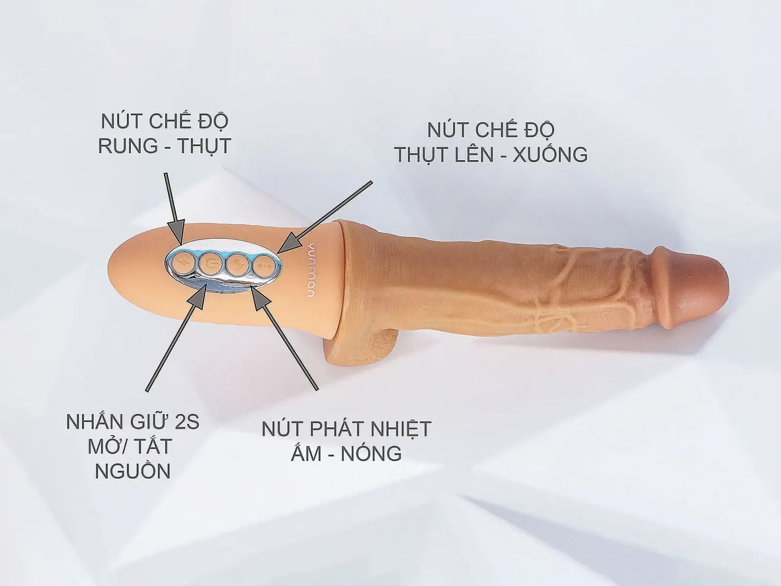 Dương Vật Giả Intense Rung Thụt Tỏa Nhiệt 42 độ