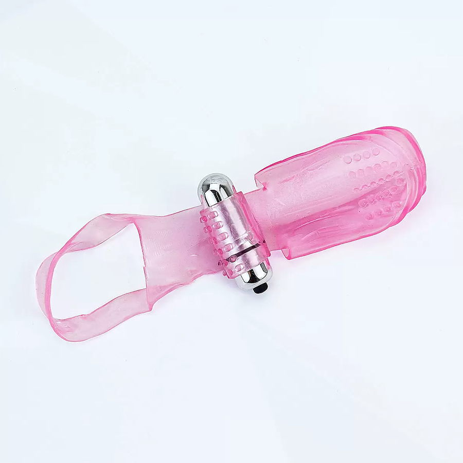 Bao Silicone Có Rung Đeo Ngón Tay Kích Thích Vùng Kín