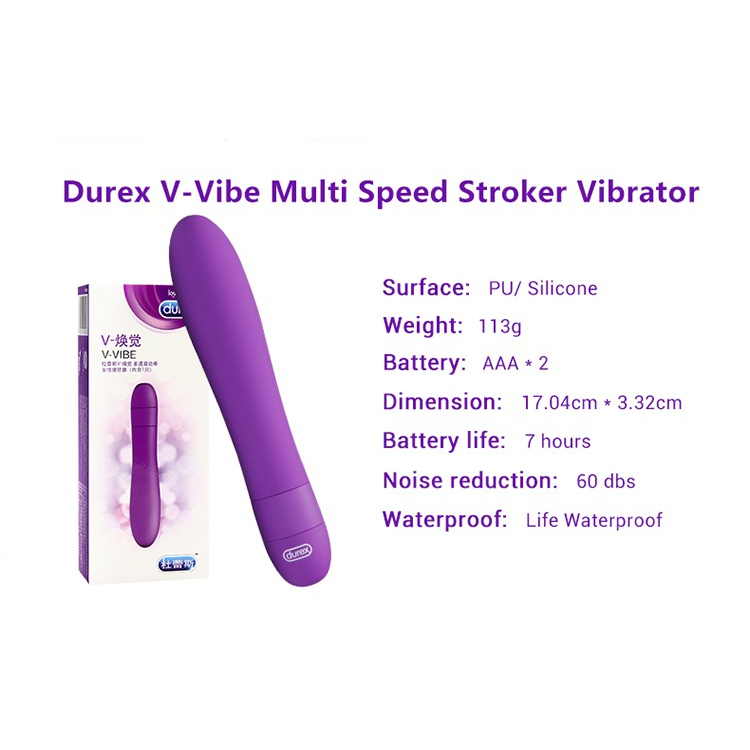 Durex V-VIBE Nhỏ Gọn Rung Đa Chế Độ Êm Ái Mới Lạ