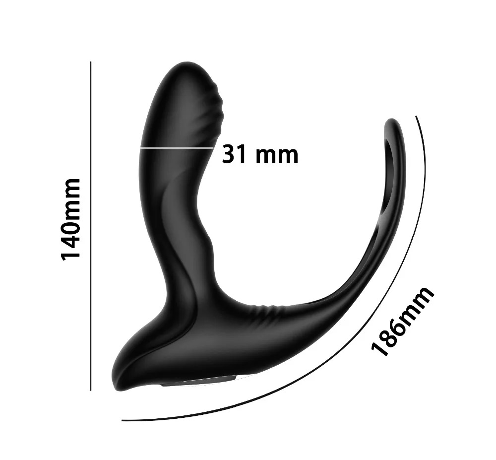 Máy Massage Tuyến Tiền Liệt Rung Phát Nhiệt Prostate Massager (10 Chế Độ Rung, Sưởi Ấm 108°F & Điều Khiển Từ Xa 15m)