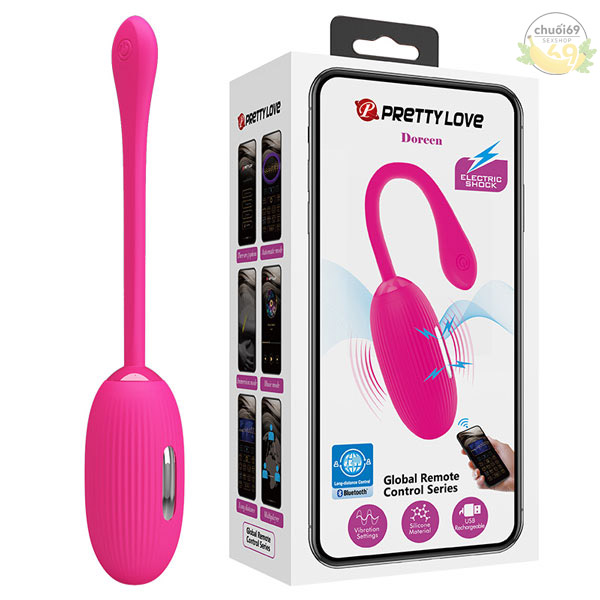 Trứng Rung PrettyLove Doreen Điều Khiển App – Xung Điện