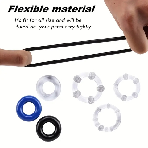 Bộ Vòng Đeo Dương Vật Silicone Stay Hard (Hỗ Trợ Cương Cứng Dày Hơn, Kéo Dài Thời Gian & Tăng Khoái Cảm)