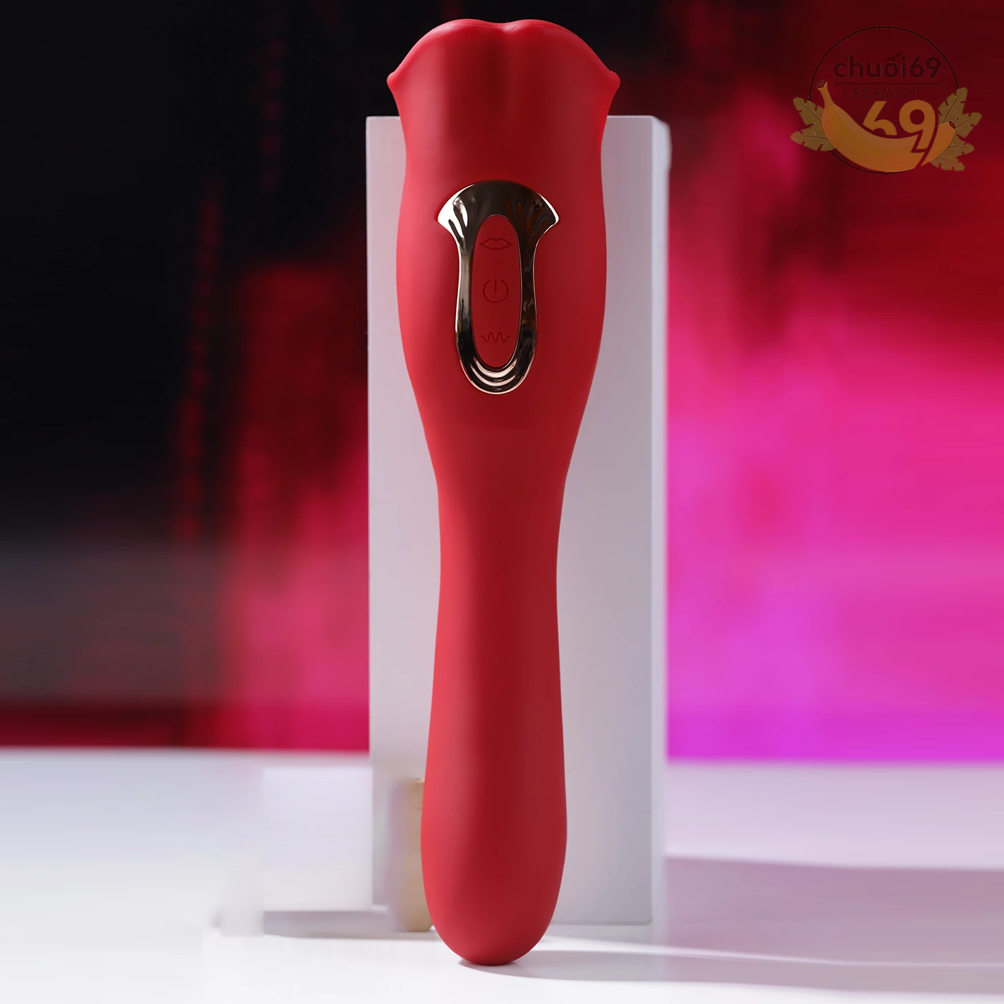 Máy Rung Miệng Lưỡi Kết Hợp Hai Đầu Massage Âm Đạo Phụ Nữ