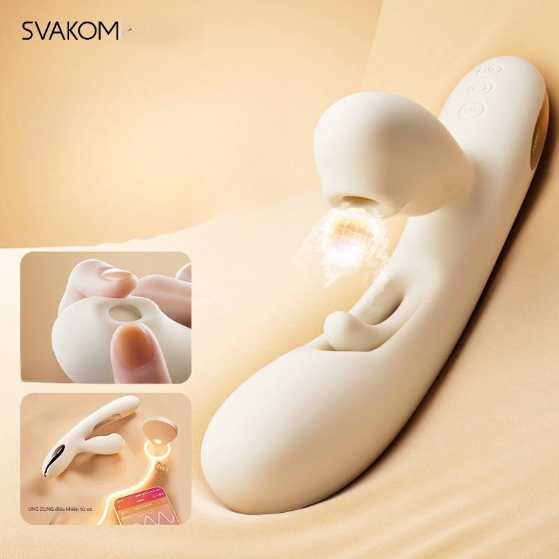 Dương Vật Giả Cao Cấp - Thiết Kế Thông Minh - Siêu Rung - Có Liếm Kích Thích Điểm G - Nhánh Bú Mút Siêu Phê - Kết Nối App - Svakom UNECO USA