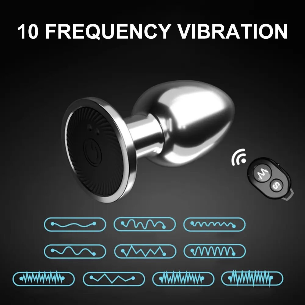 Anal Plug Kim Loại Rung Massage Điều Khiển Từ Xa (Hợp Kim Cao Cấp, Dạng Giọt Nước Nhỏ Gọn & Sạc USB)