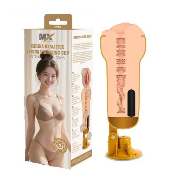 Cốc Thủ Dâm Mô Phỏng Âm Đạo Giả Rung Có Đế Hít MX SIGNATURE