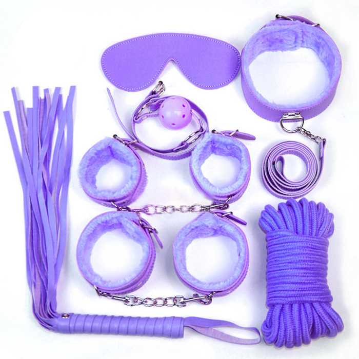 Set Đồ Chơi Tình Dục 8 Chi Tiết Bằng Da Hóa Trang Nô Lệ Bạo Dâm BDSM