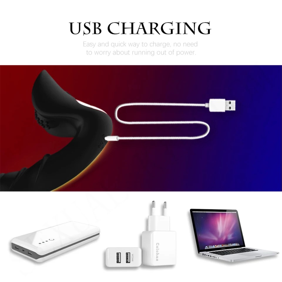 Plug Rung Massage Hai Lõi Rung Đa Tần Số Điều Khiển Từ Xa (Động Cơ Kép Siêu Mạnh, 10 Chế Độ Rung & Sạc Tích Điện USB)