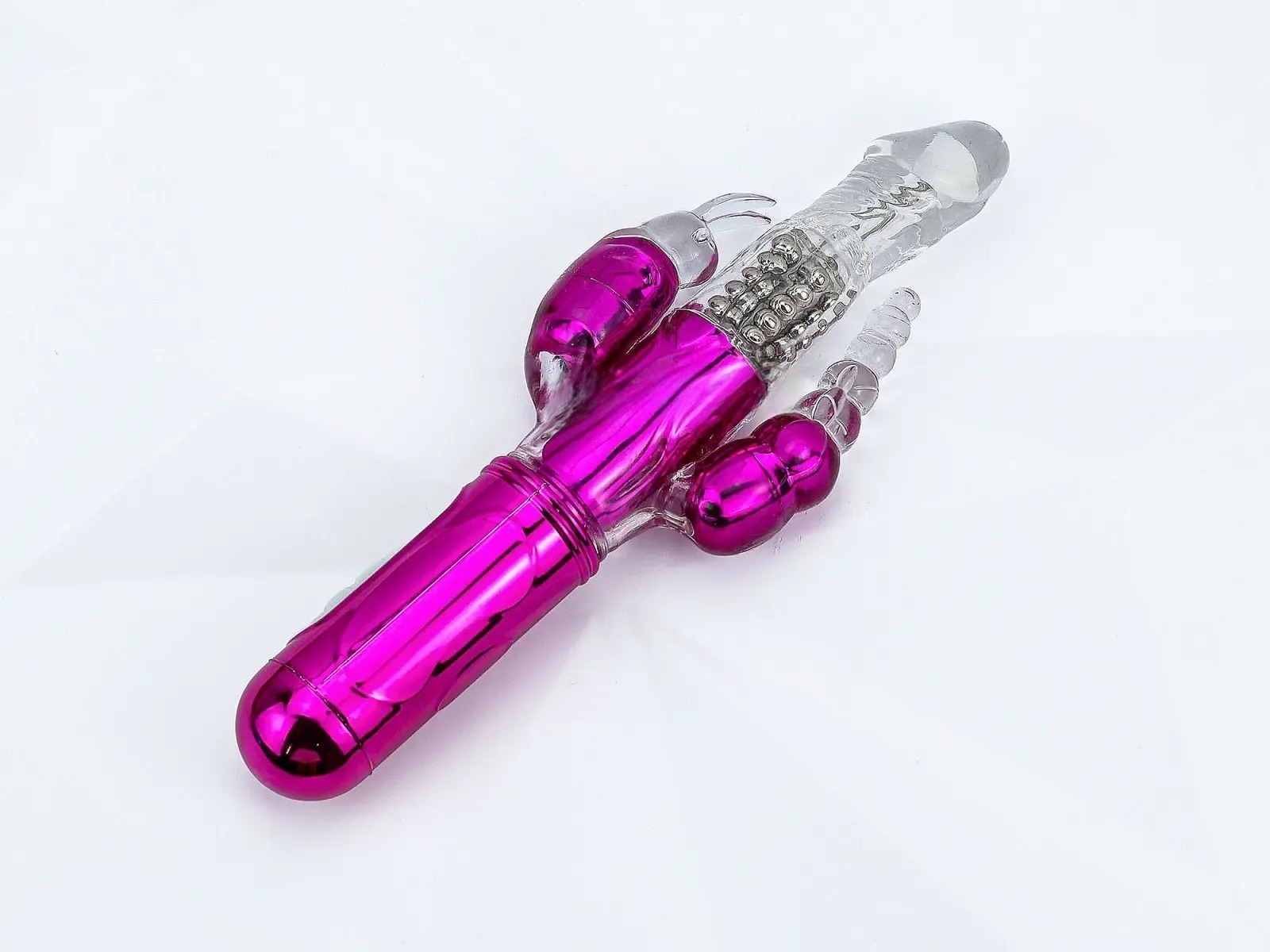 Dương Vật Giả 3 Đầu Rung Thụt Ngoáy Pin Sạc Cao Cấp