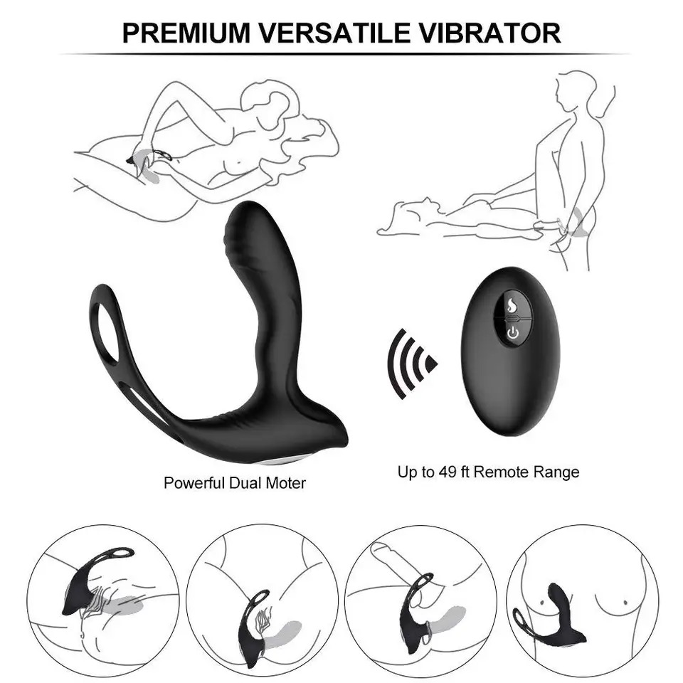 Máy Massage Tuyến Tiền Liệt Rung Phát Nhiệt Prostate Massager (10 Chế Độ Rung, Sưởi Ấm 108°F & Điều Khiển Từ Xa 15m)