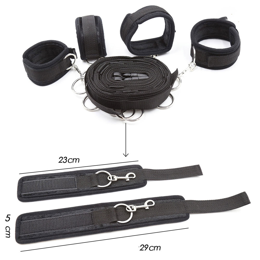 Bộ BDSM Trói Tay Chân Vào Giường Nệm Kích Thích