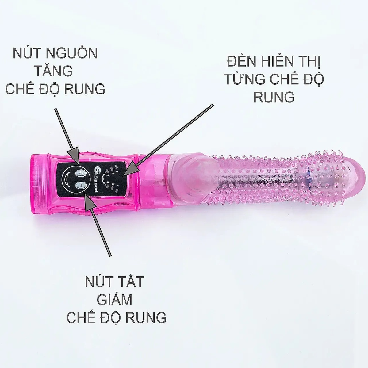 Dương Vật Giả Rung Tease Gai Có Nhánh Ma Sát Kích Thích