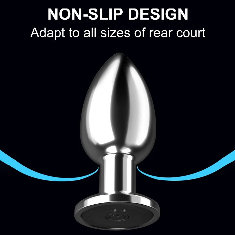 Anal Plug Kim Loại Rung Massage Điều Khiển Từ Xa (Hợp Kim Cao Cấp, Dạng Giọt Nước Nhỏ Gọn & Sạc USB)