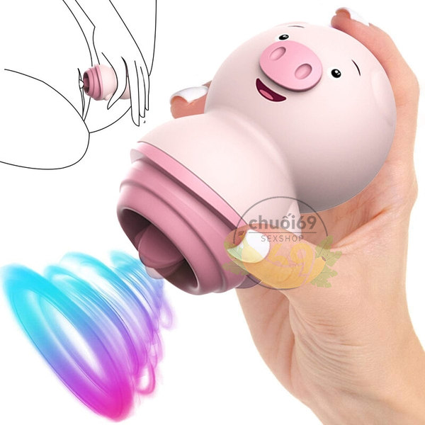 Lưỡi Liếm Con Lợn Mini Siêu Dễ Thương - Silicon Y Khoa