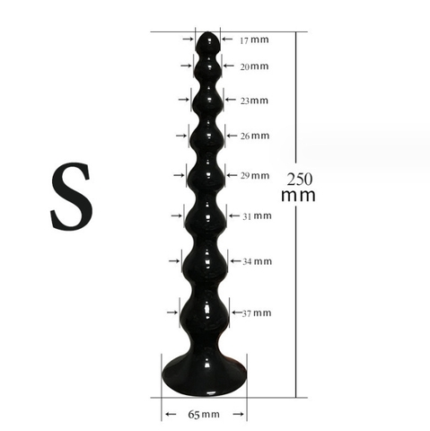Anal Plug C621 Kích Thích Siêu Sâu (Cấu Trúc Chuỗi Hạt Tăng Dần & Chất Liệu PVC Silicone Sinh Học An Toàn)