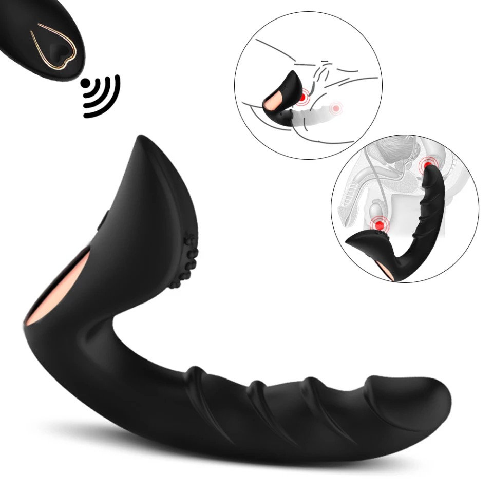 Plug Rung Massage Hai Lõi Rung Đa Tần Số Điều Khiển Từ Xa (Động Cơ Kép Siêu Mạnh, 10 Chế Độ Rung & Sạc Tích Điện USB)