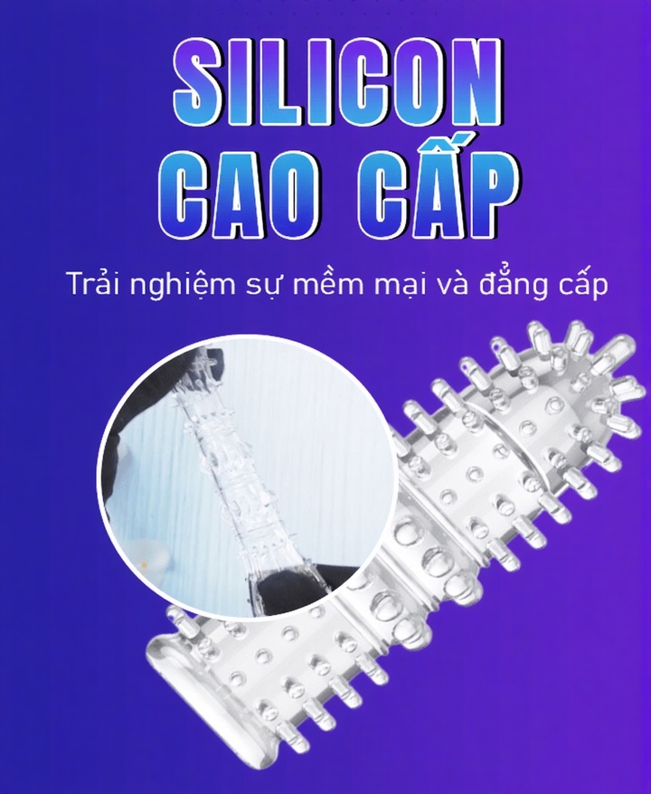 Bao Cao Su Ngón Tay Aichao A-Spot 4 Có Gai Lớn Toàn Thân Kèm Hạt Nổi